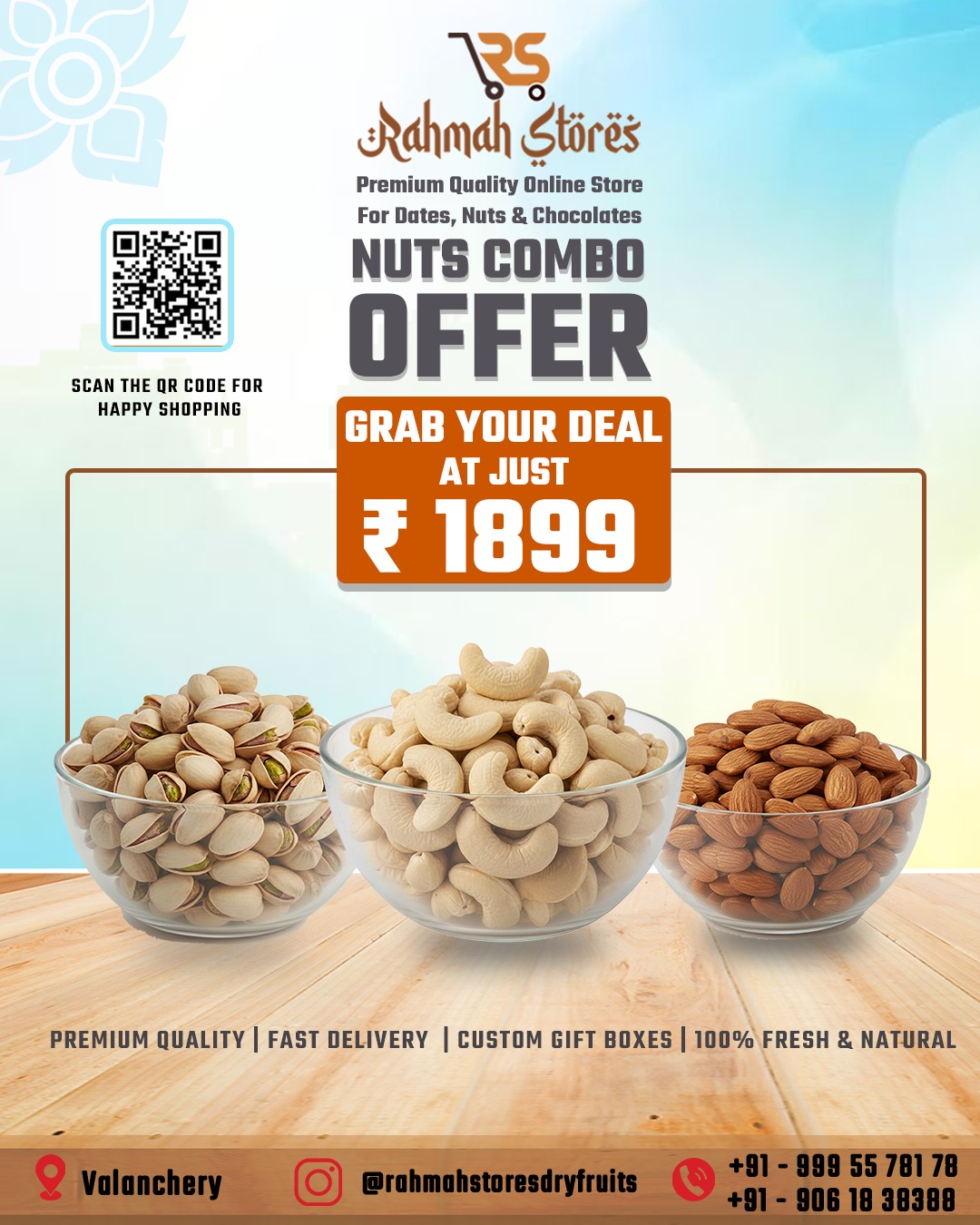 Nuts combo offer ( 500 gm each)