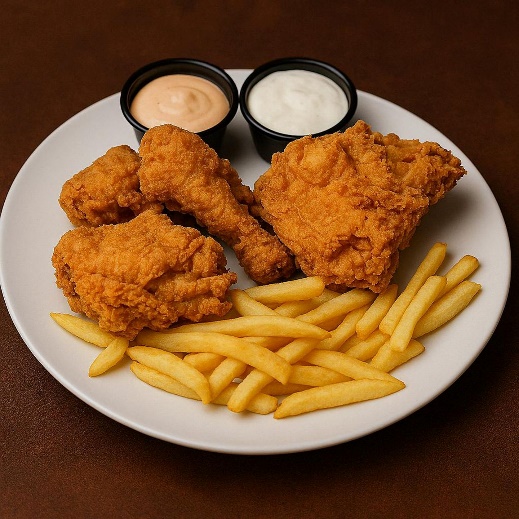 4 Piece with French Fries