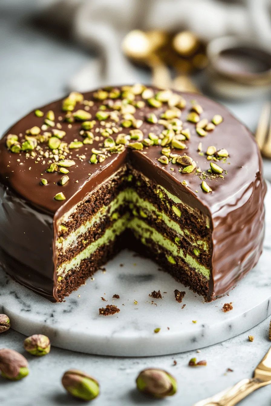 Pistachio Chocolate Cake