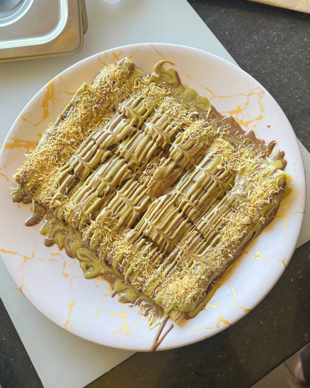PISTACHIO KUNAFA CREPE